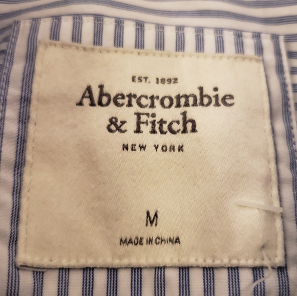 NWT ABERCROMBIE & FITCH STRIPED DRESS SHIRT - Picture 3 of 4